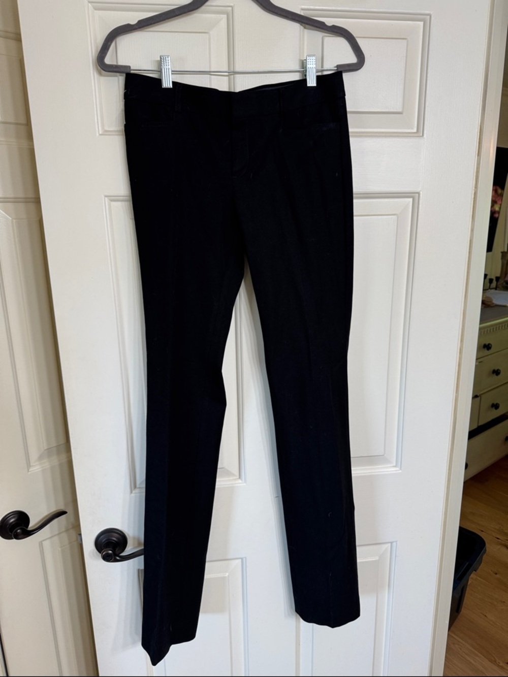 Banana Republic Black Straight-Leg Dress Trousers